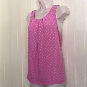 ELLE pink top w/textured dots RARELY WORN